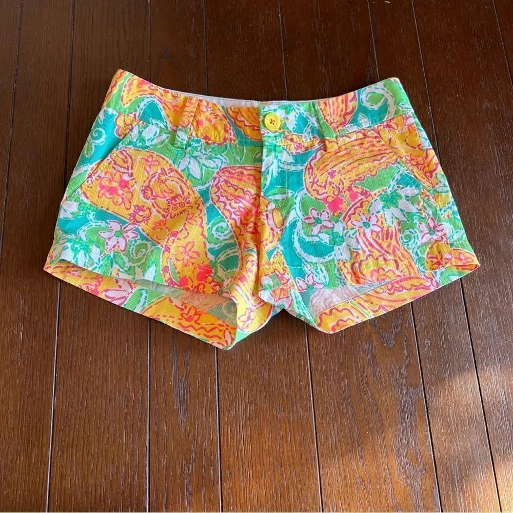 Lilly Pulitzer walsh shorts Pop goes the Lemur size 000